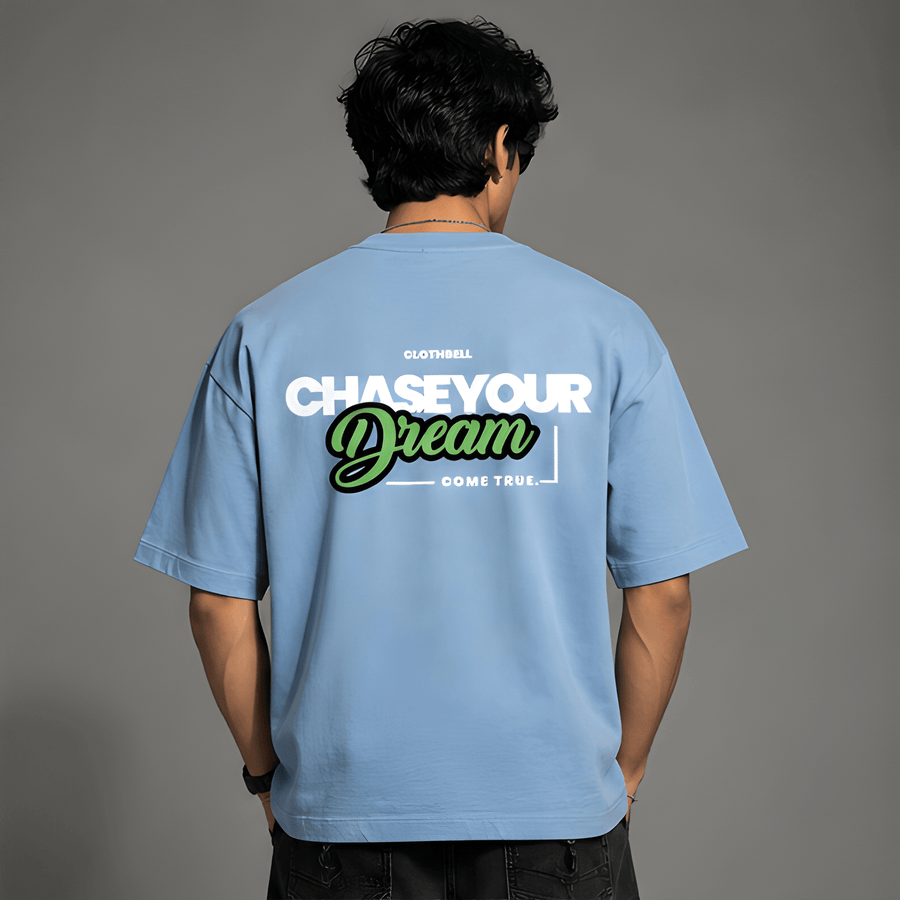 Chase Your Dream Navy Blue Oversized Tshirt