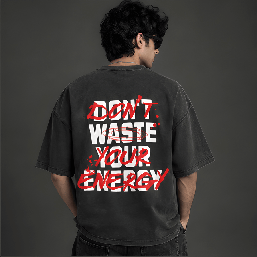 Energy Black Oversized Tshirt