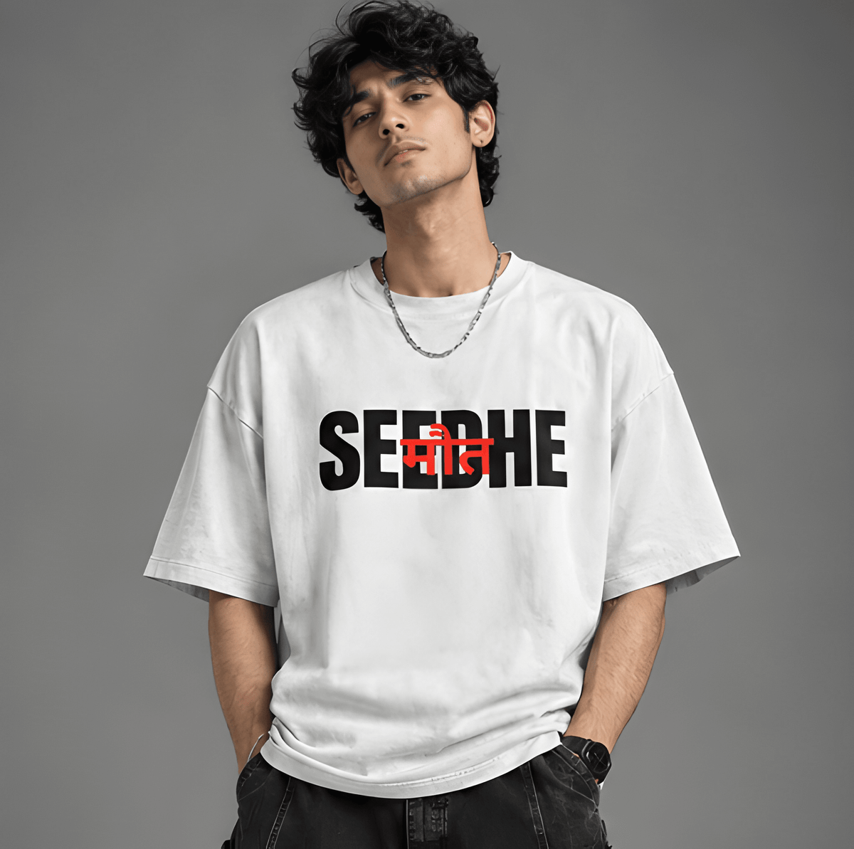 Seedhe Maut White Oversized Tshirt