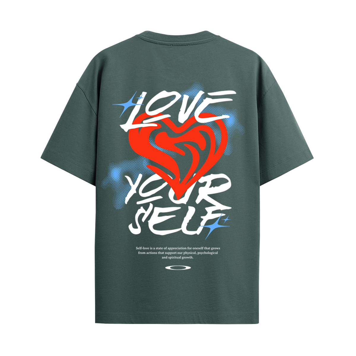 Self Love Dark Green Oversized Tshirt