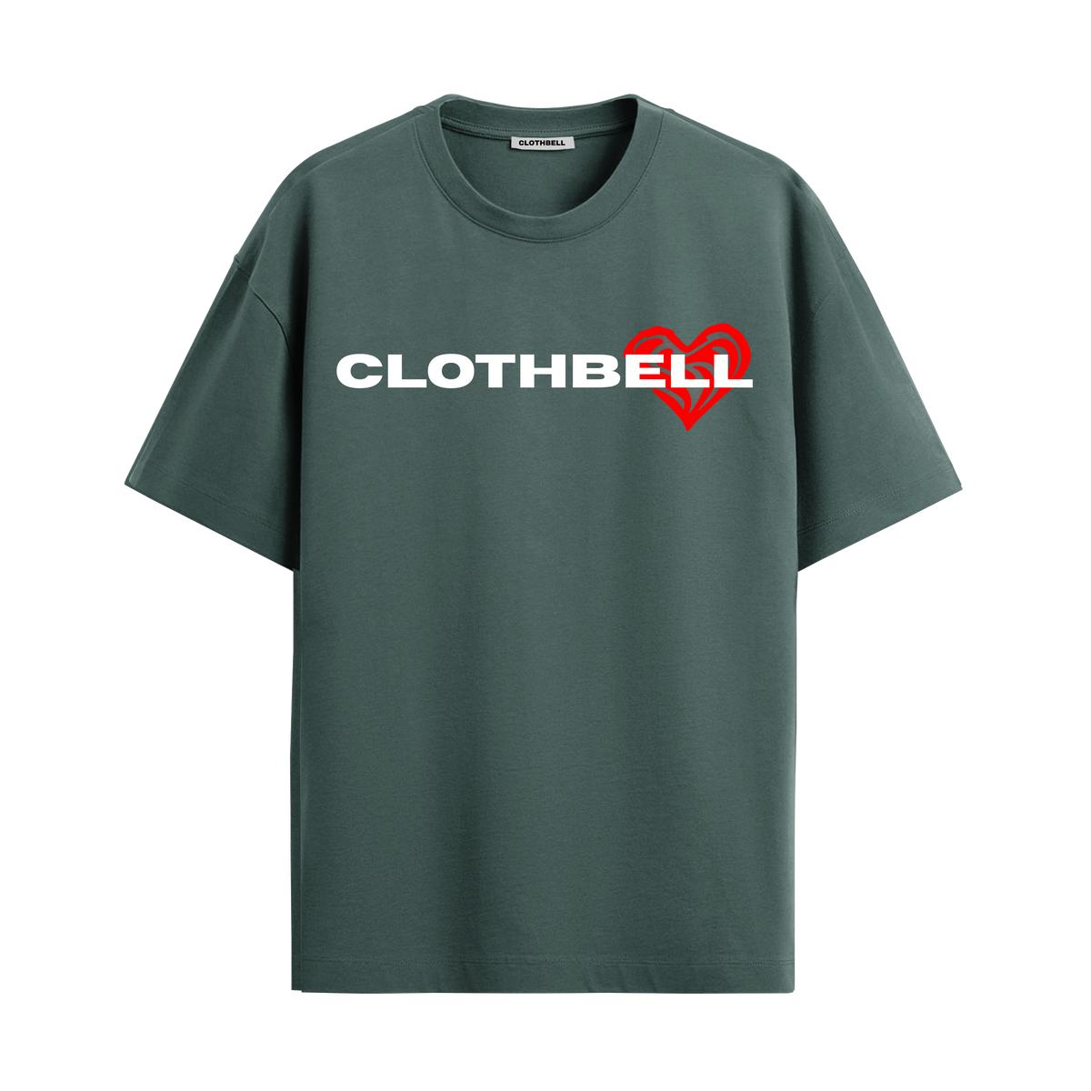 Self Love Dark Green Oversized Tshirt