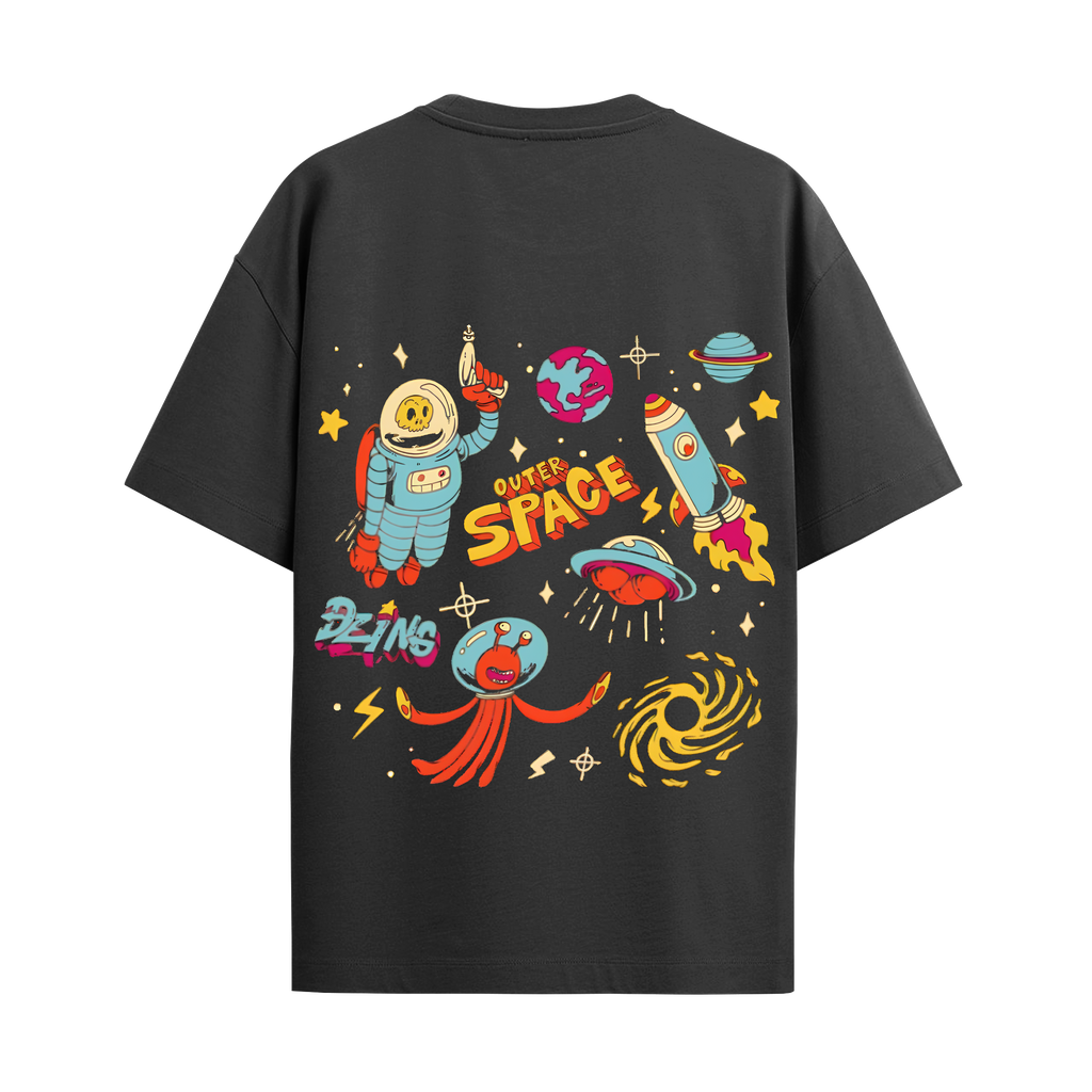 Space black oversized tshirt