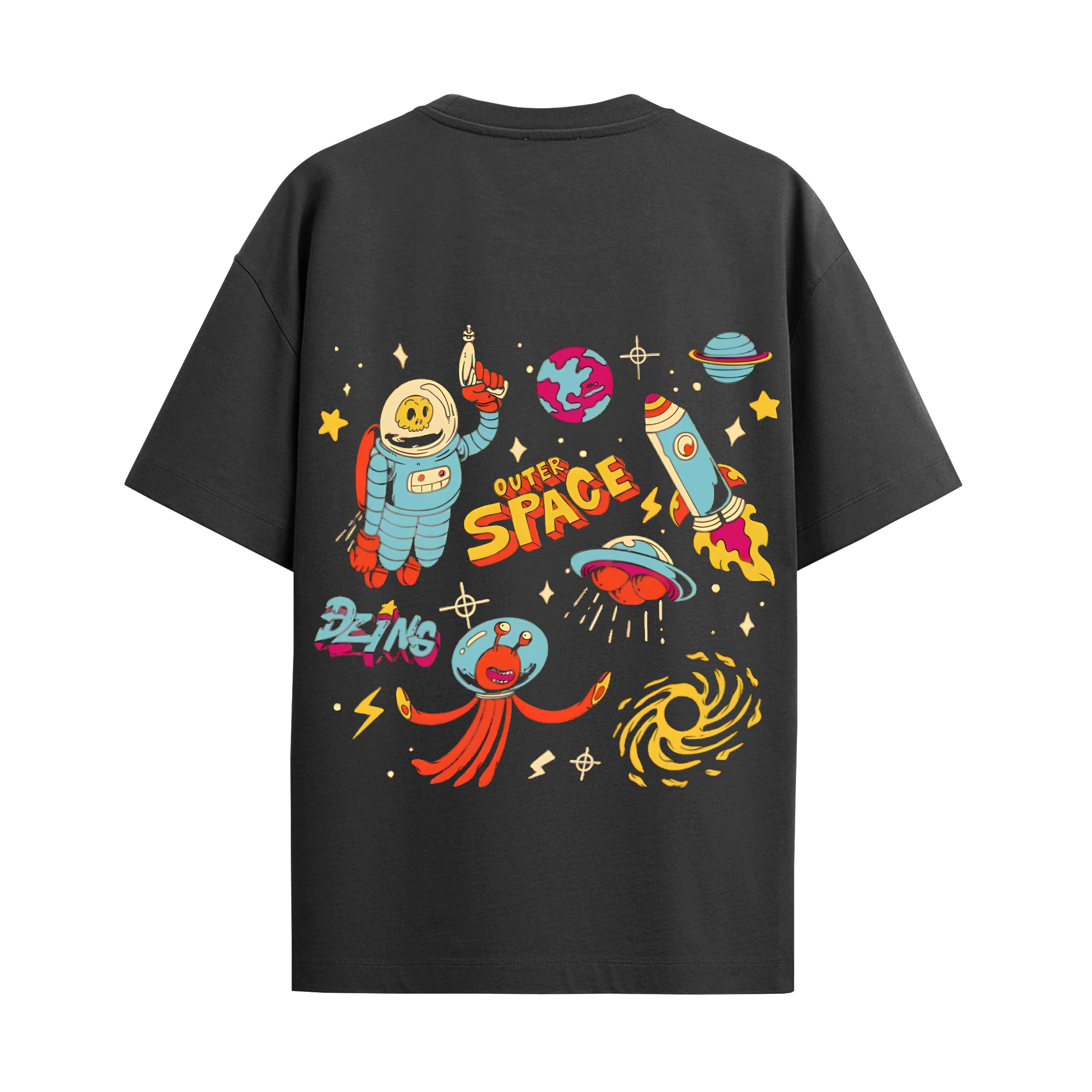 Space black oversized tshirt