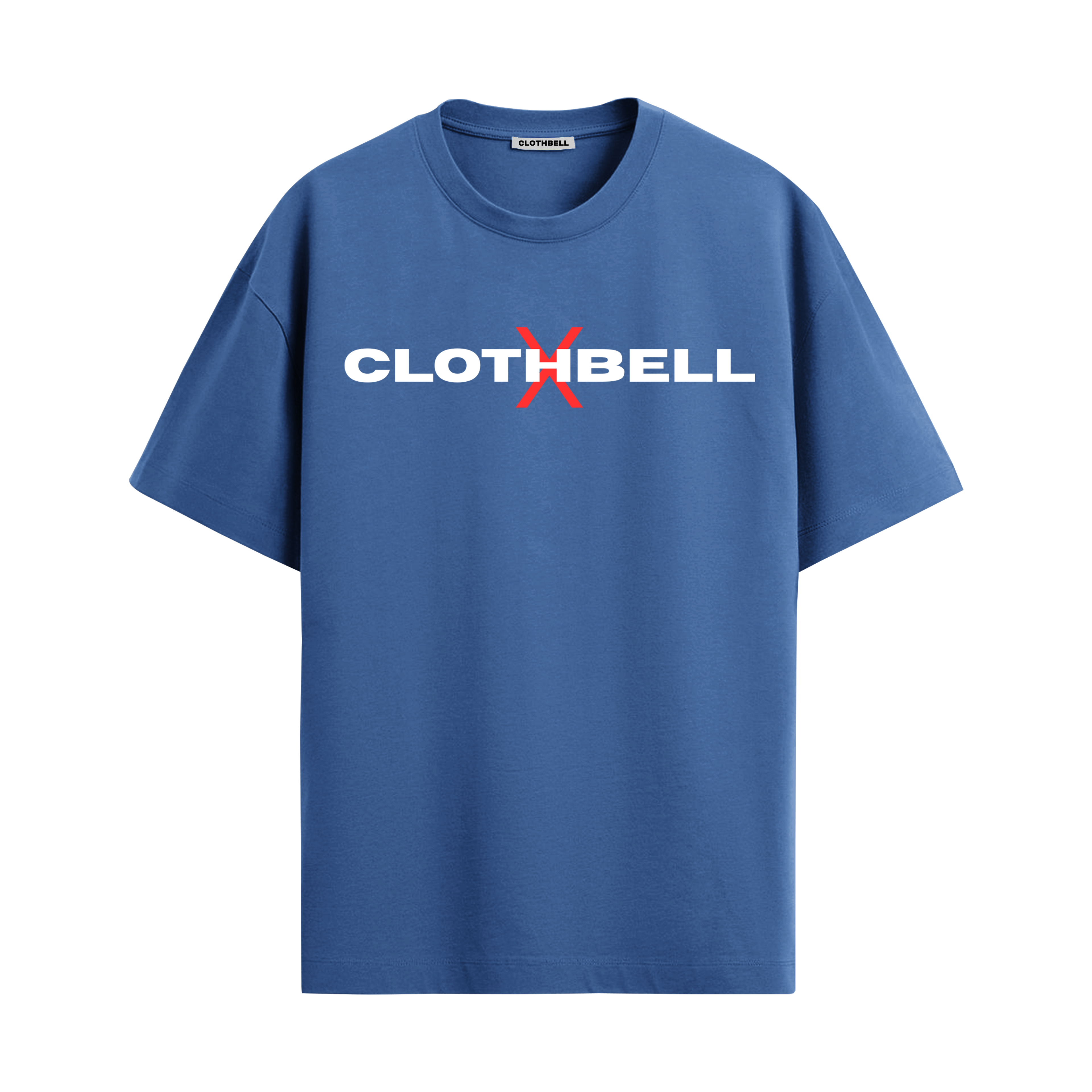 Think outside the box royal blue oversized tshirt