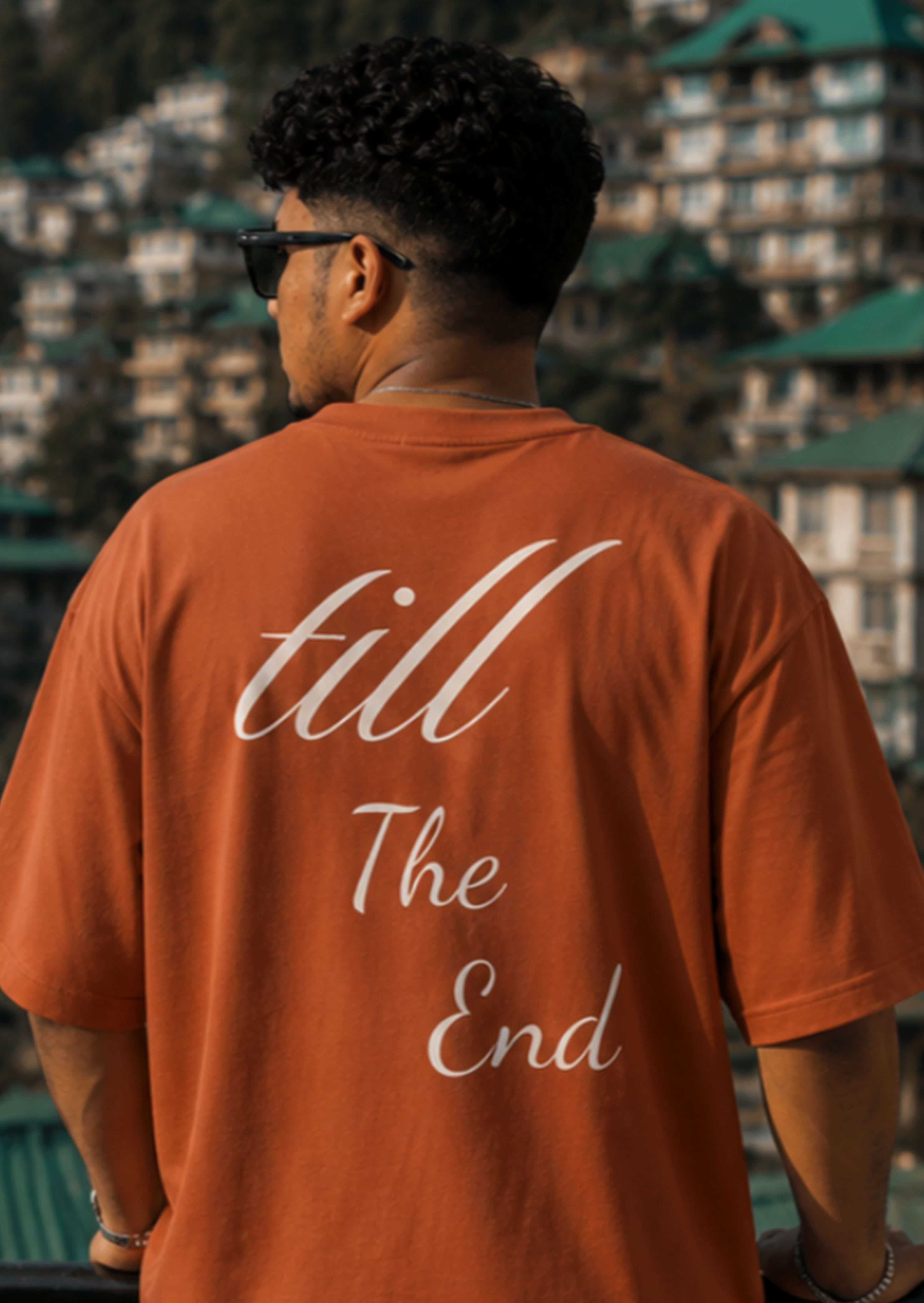 Till the end rust oversized tshirt