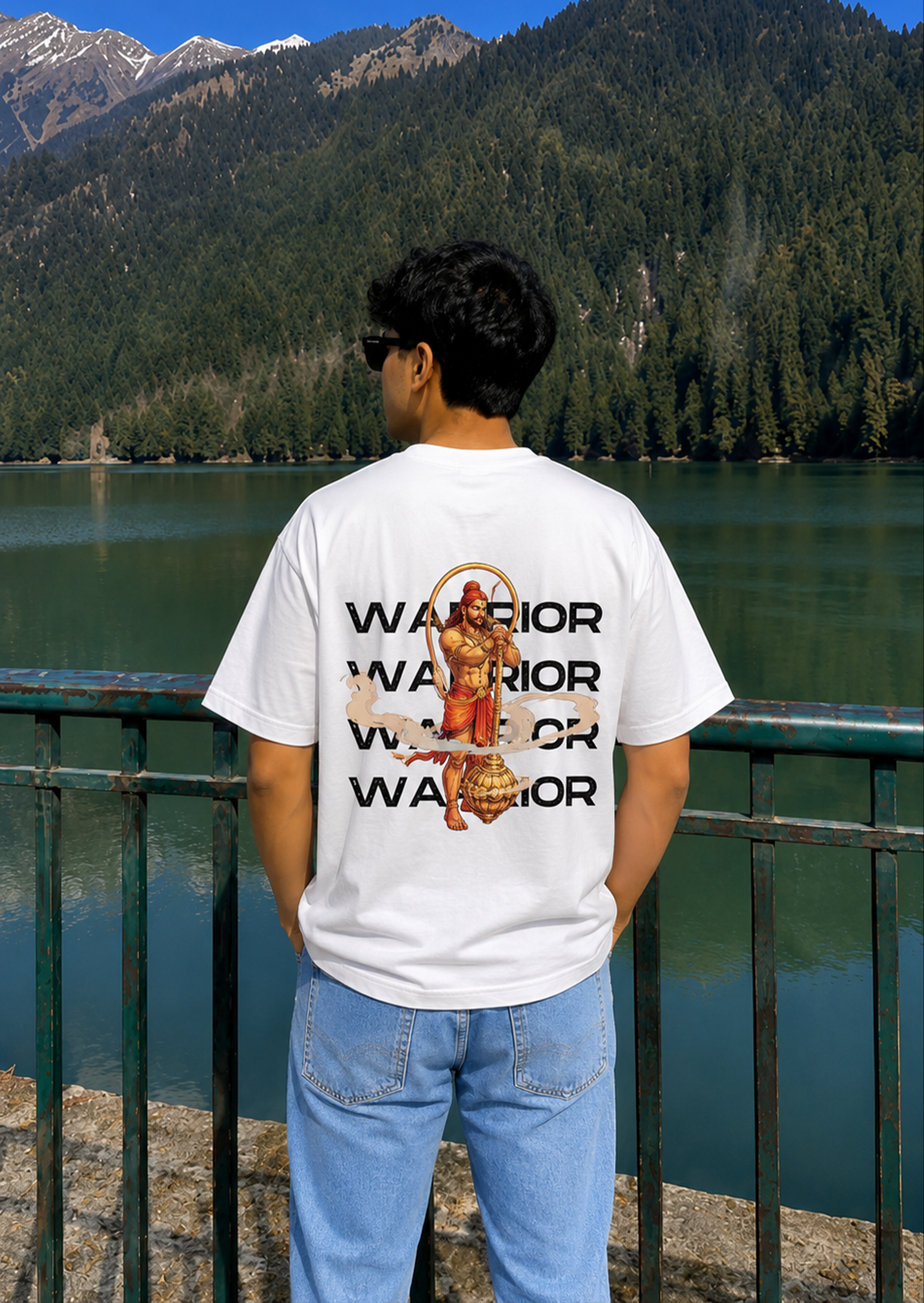 Warrior White Oversized Tshirt