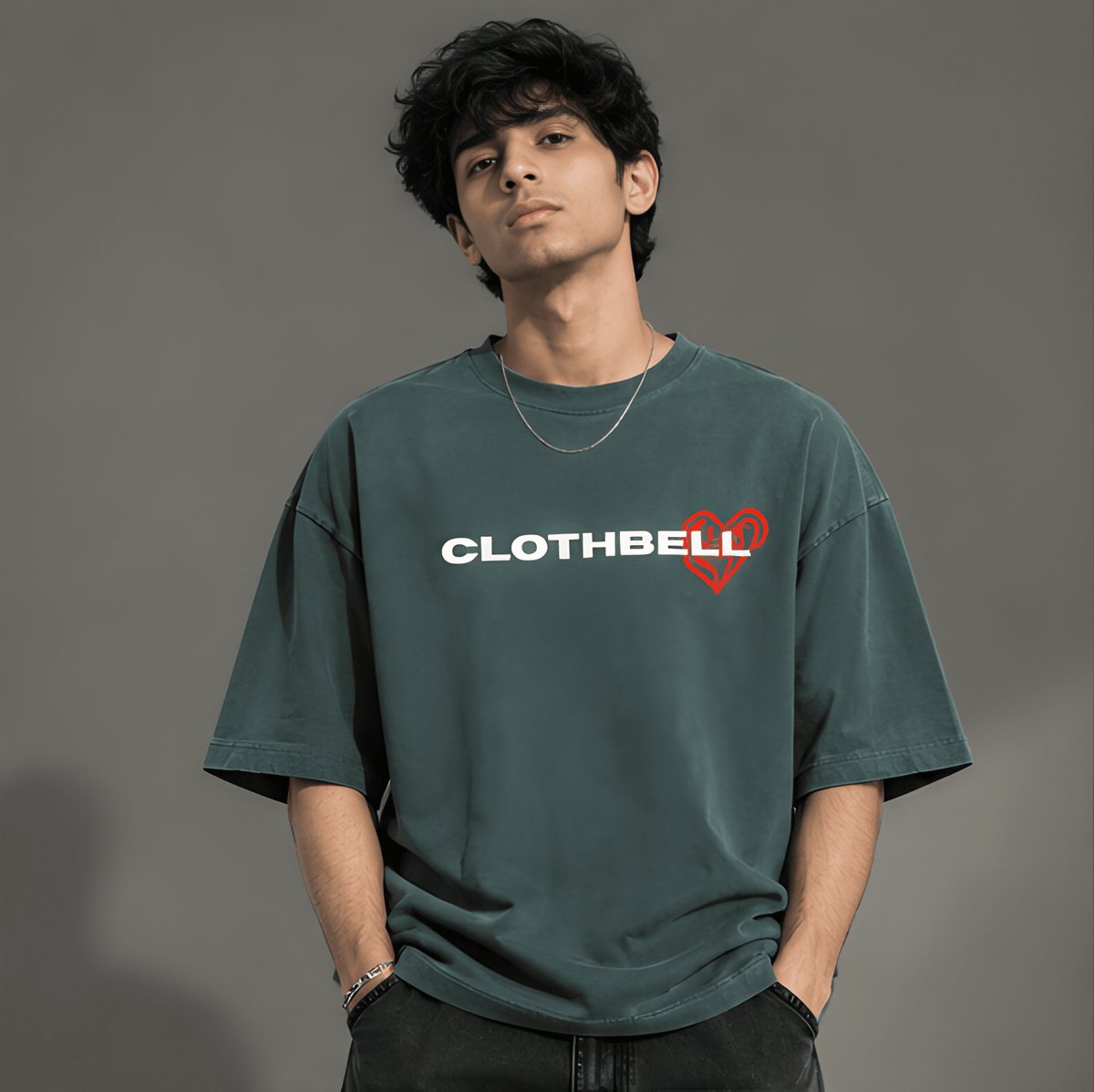Self Love Dark Green Oversized Tshirt